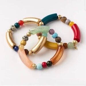 NEW Colorful Beaded Bracelet Set